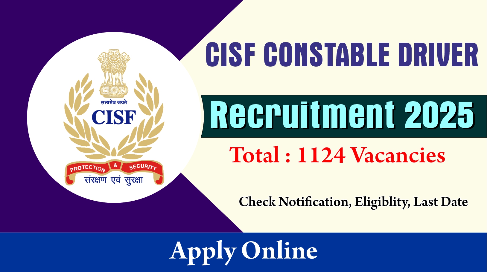 CISF Constable Driver Recruitment 2024
