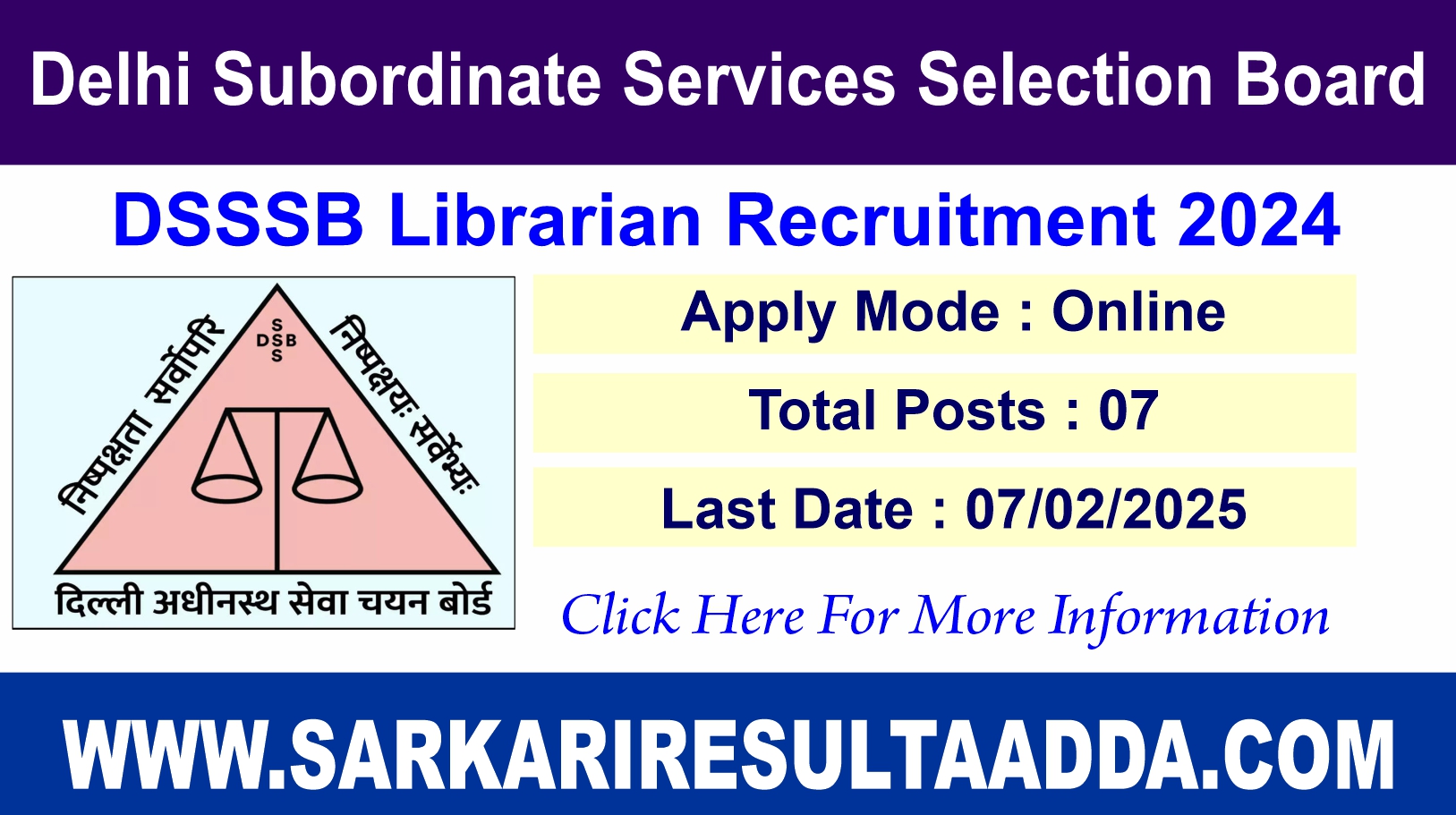 How to Apply Online for DSSSB Librarian 2024