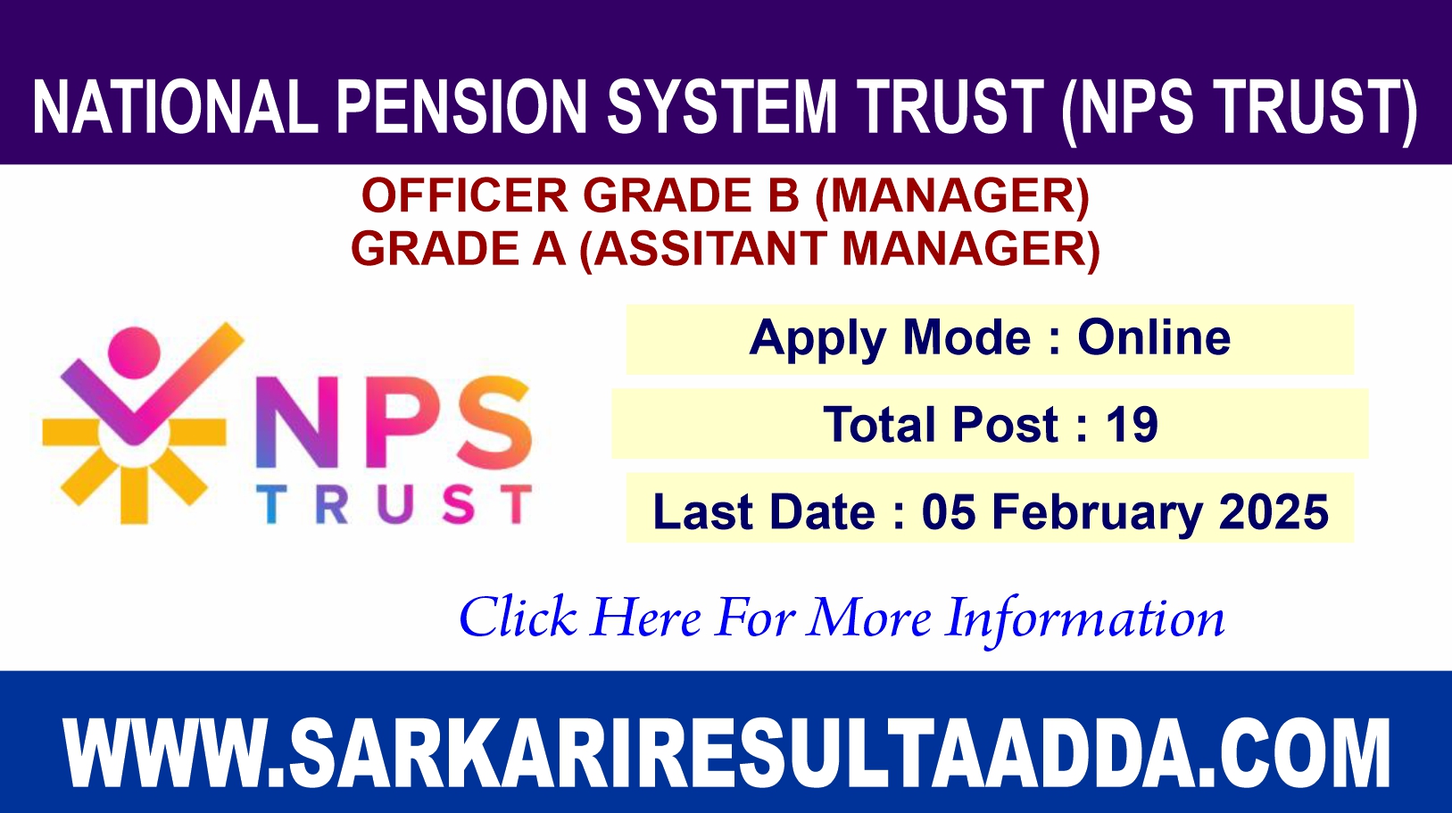 NPS Trust Grade A & B Officer Recruitment 2025