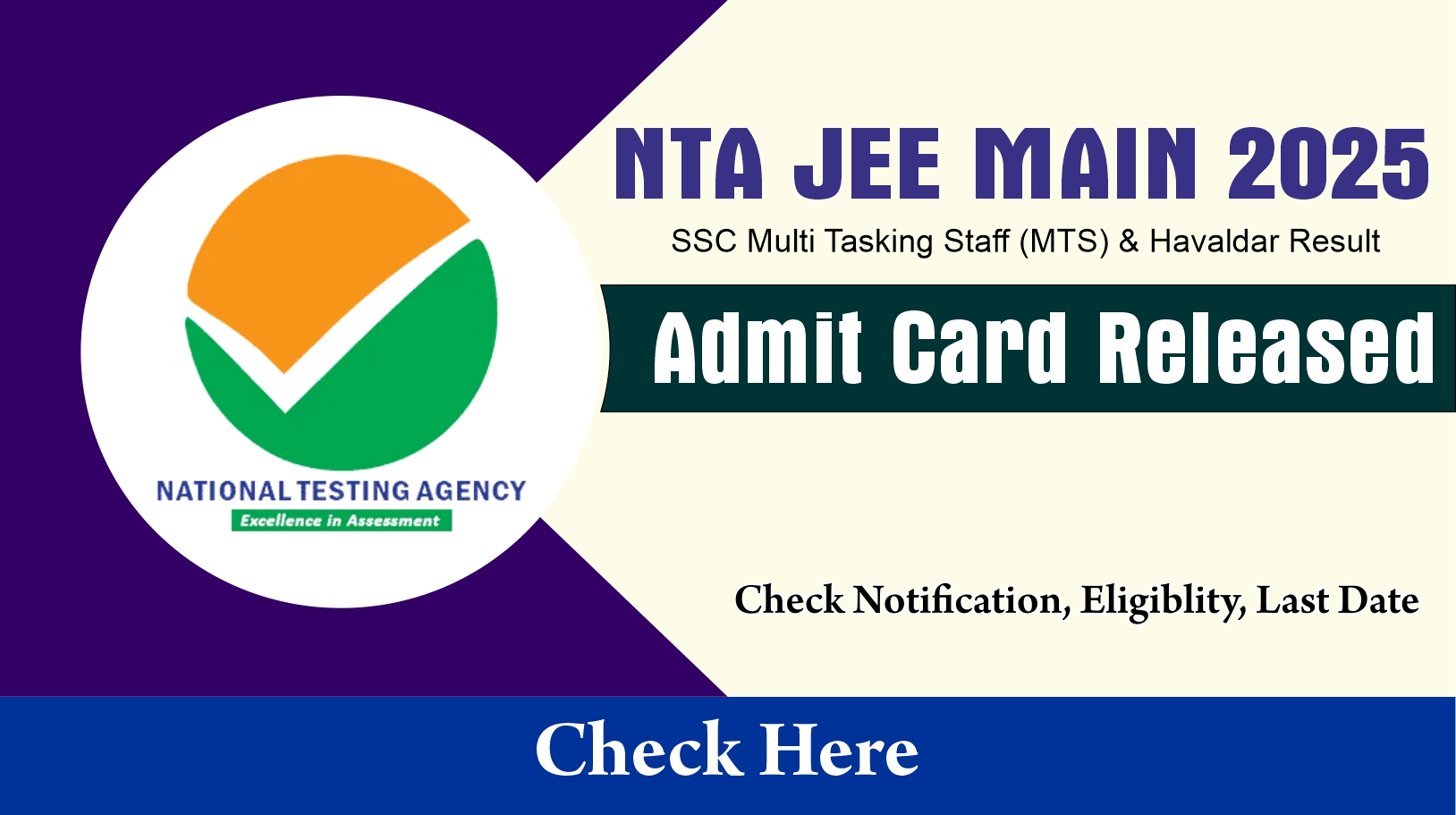 NTA JEE MAIN 2025 Admit Card