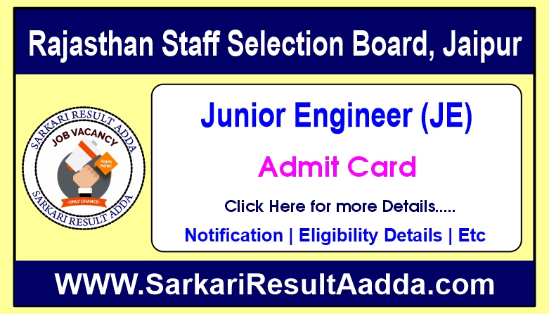 RSMSSB JE Admit Card 2024