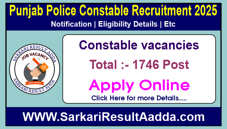 Punjab Police Constable Recruitment 2025