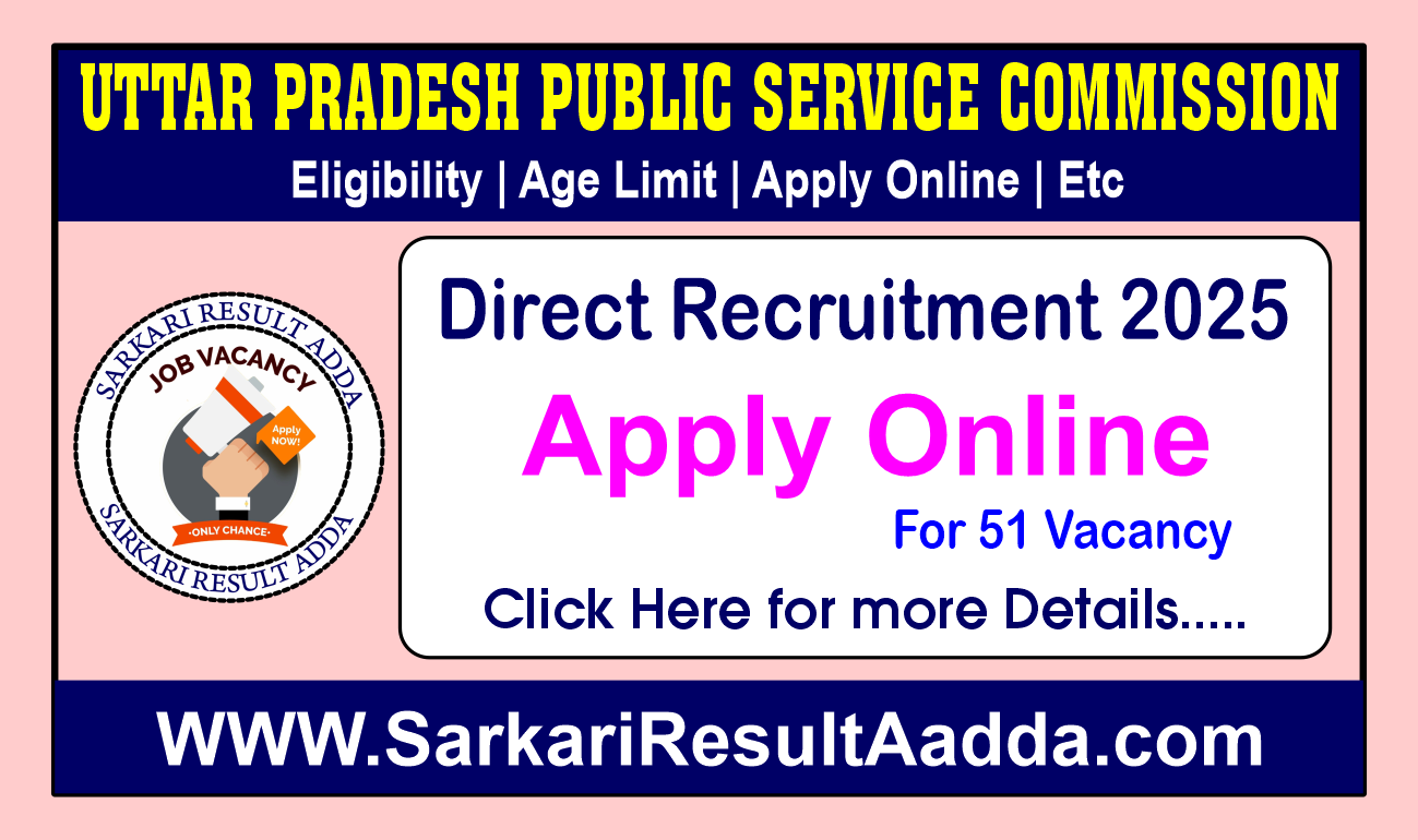 UPPSC Recruitment 2025 Notification PDF