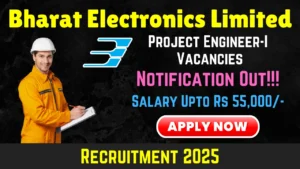 BEL Project Engineer-I Recrutment 2025 : Apply Online for 20 Vacancies