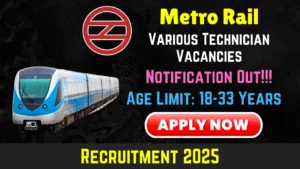 DMRC Technician Recruitment 2025: Walk-In Interview