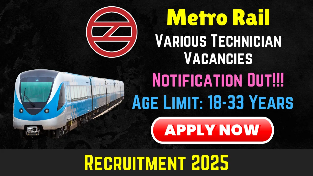 DMRC Technician Recruitment 2025: Walk-In Interview