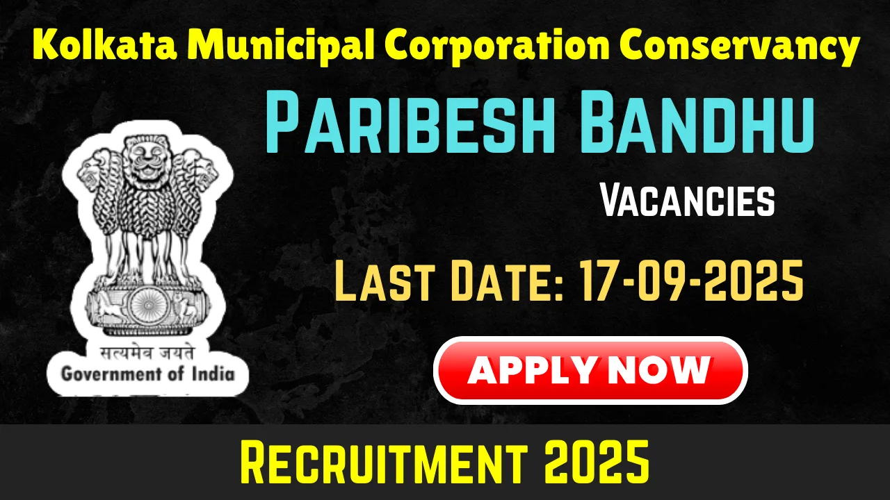 KMC Recruitment 2025: Apply Online for Paribesh Bandhu 64 Vacancies, KMC Paribesh Bandhu Recruitment