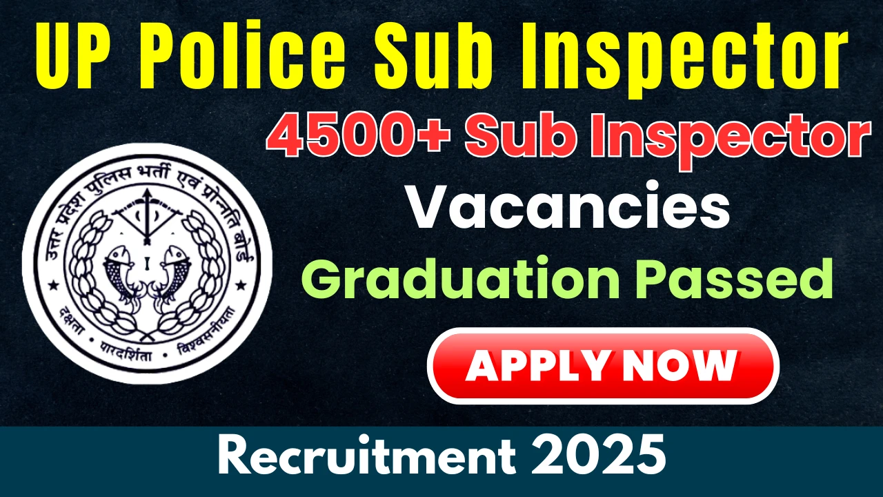 UP Police SI Recruitment 2025: Apply Online for 4543 Sub Inspector Posts