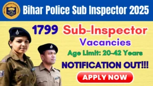 Bihar Police Sub Inspector (SI) Recruitment 2025: Apply Online for 1799 Posts
