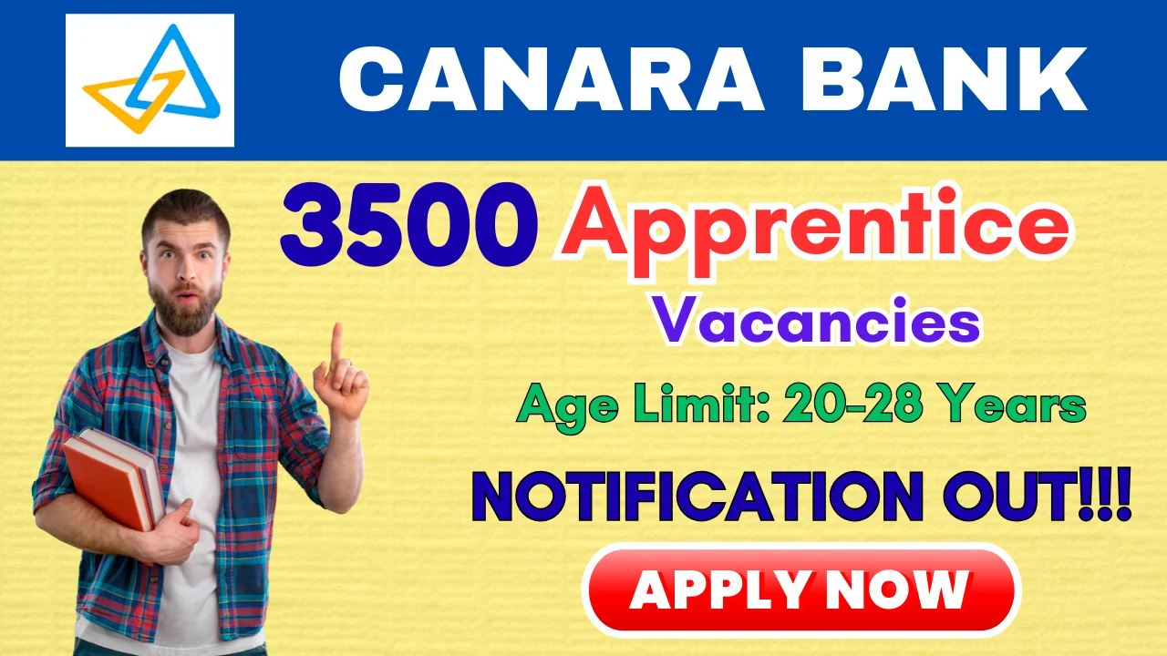 Canara Bank Graduate Apprentice Recruitment 2025: Apply for 3500 Vacancies