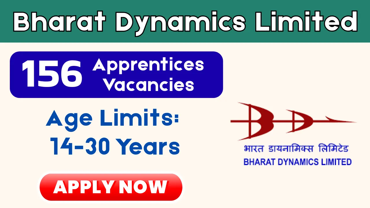 BDL Apprentices Recruitment 2025: Apply for 156 ITI Posts Online